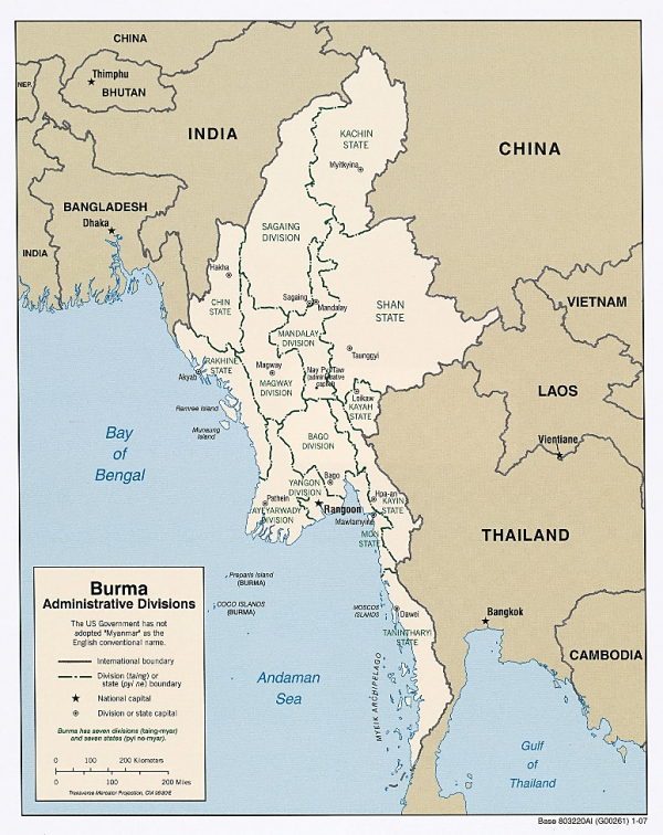 Myanmar Divisions