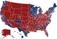US election map by congressional district