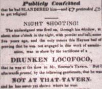 Haynes Newspaper Attack Ad 1845